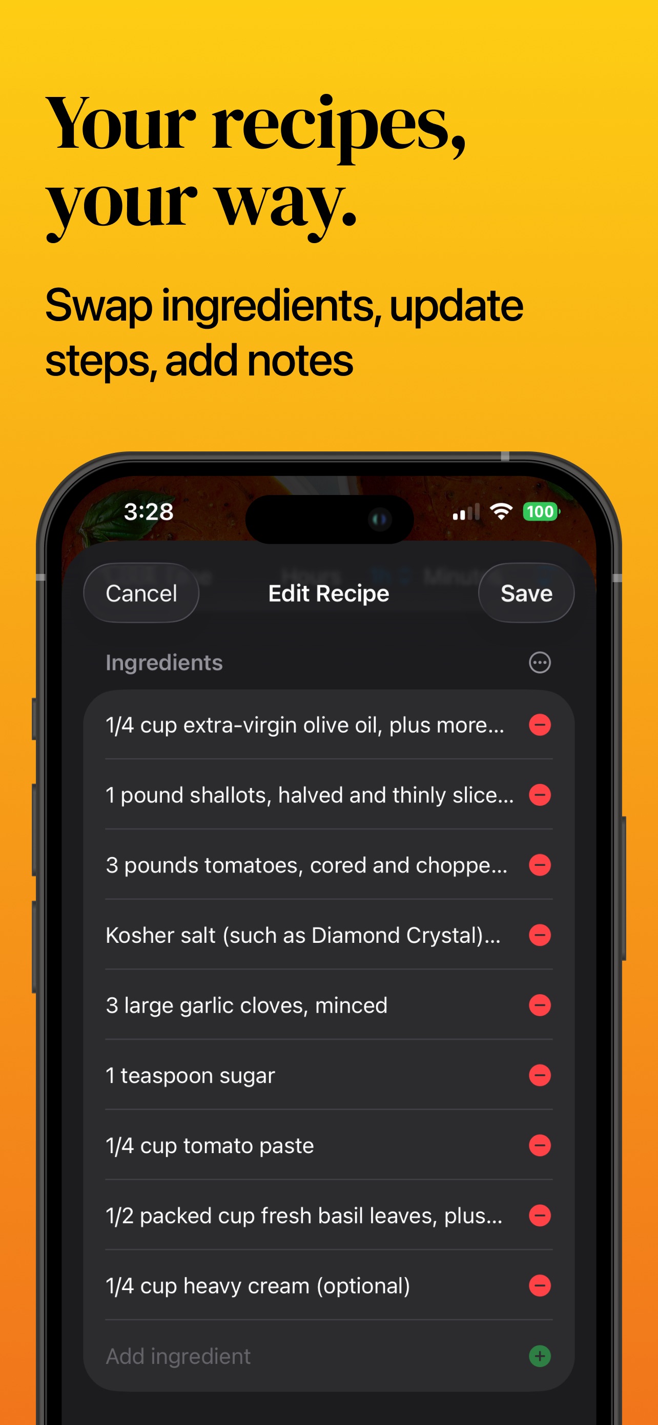 Your recipes, your way